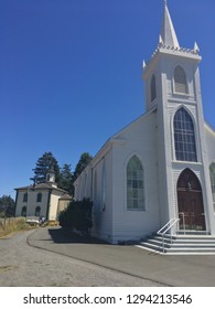 Church And Schoolhouse, Bodega Bay, CA, Alfred Hitchcock’s The Birds