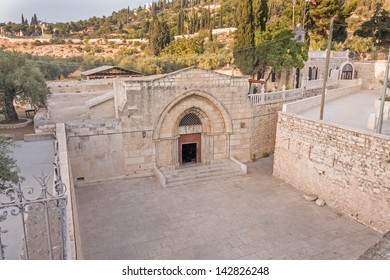 Church Of The Sepulchre Of Saint Mary Also Tomb Of The Virgin In Kidron Valley At The Foot Of Mount Of Olives In Jerusalem. Israel