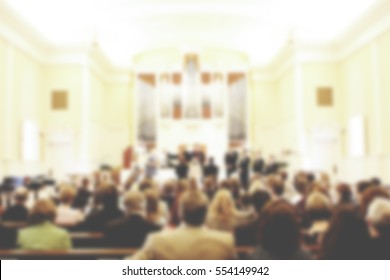 Church Service Blurred