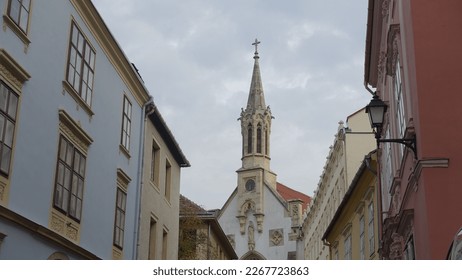 Church, Sopron, decorative, catholic, daytime, beautiful lights, decorated building.