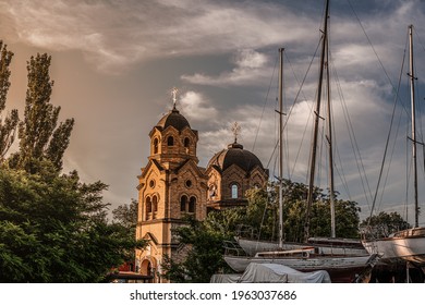 Church of St. Ilya (Church of St. Ilya-Prophet) - the Greek Church, consecrated in the name of the Holy Prophet Elijah in Republic of Crimea. Simferopol and Crimean Diocese - Shutterstock ID 1963037686
