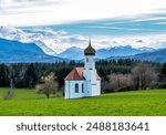 Church of St. Johann in Sankt Johannisrain, Pfaffenwinkel, Upper Bavaria, Bavaria, Germany, Europe