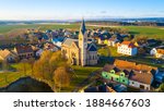 Church of st. Joseph in small village Uherce in Western Bohemia. Amazing destination in Czech Republic, Central Europe.