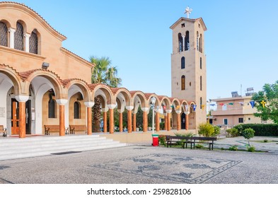 Church Of St. Nektarios With A Bell Tower. Faliraki. Island Rodos.Gretsiya