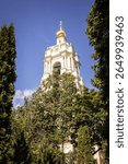 Church of St. Sergius of Radonezh in Novospassky Monastery on a 