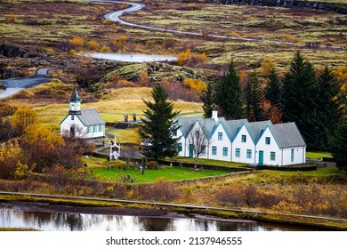 Þingvallakirkja (Þingvellir Church) And The Summer Residence O