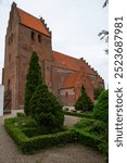 Church of town of Borre on island of Mon in Denmark