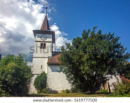Church in the village of Gampelen, Switzerland
