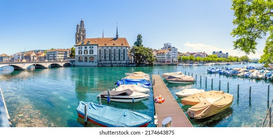 Grossmünster, Church In Zuerich, Switzerland 