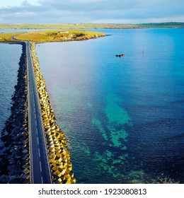 Churchill Barriers Orkney Scotland In Jan6