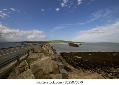 The Churchill Barriers In Orkney, Scotland, UK