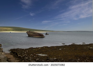 The Churchill Barriers In Orkney, Scotland, UK