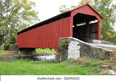 Churchtown Covered Bridge In Lancaster,Pennsylvania