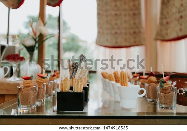 Churro Bar Wedding Reception Churros Event Stock Photo Edit Now