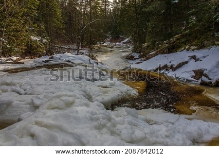 Chutes Reviere in Parc Des Chutes a Bull Rawdon Quebec Canada in winter
