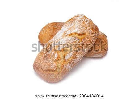 Similar – Image, Stock Photo A freshly baked loaf of bread with a beautiful crust lies on a cooling grid