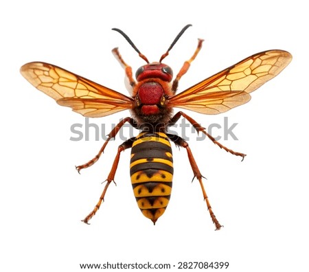 Cicada Killer Wasp Robust Reddish Brown Thorax Wi Isolated On White Background