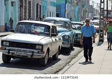 Cienfuegos, Cuba - April 29, 2016: Vintage Car in Cuba