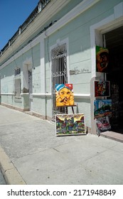 Cienfuegos, Cuba, Circa May 2022: Small Art Gallery In The Streets Of Cienfuegos