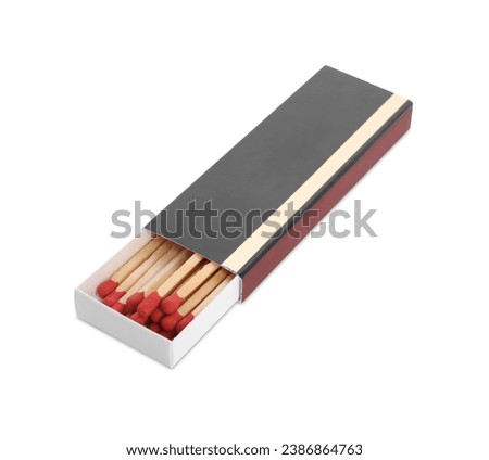 Cigar matches in box isolated on white