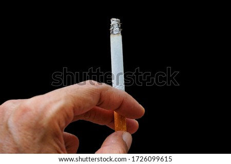 smoking time. Smoking Hand