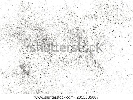 Cigarette ash isolated on white background, texture top view