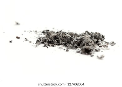 Cigarette Ash On White