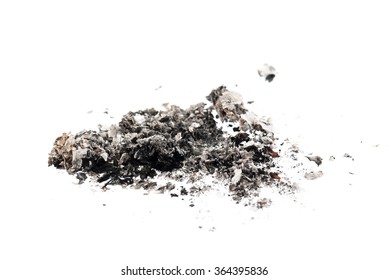 Cigarette Ash On White Background