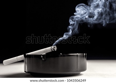 Cigarette in a ashtray