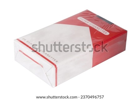cigarette box isolated on white background.