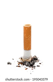 Cigarette butt unhealthy life style concept