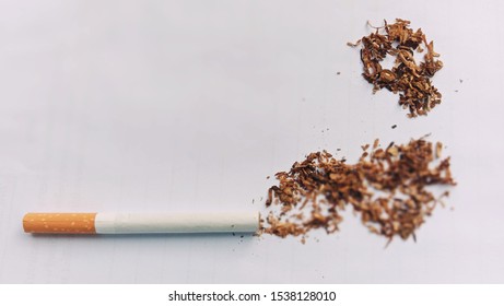 The Cigarette Has A Cylindrical Shape, Wrapped In Paper. Normal Size, Shorter Than 120 Millimeters In Length And No More Than 10 Millimeters In Diameter) With Crushed Or Chopped Tobacco Leaves Wrapped