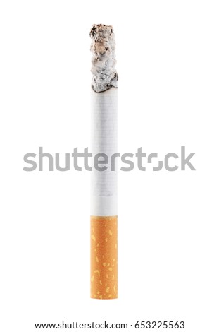 The cigarette isolated on a white background