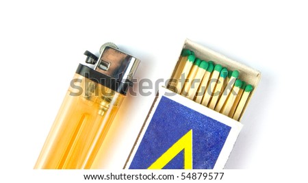 Cigarette lighter and matchbox