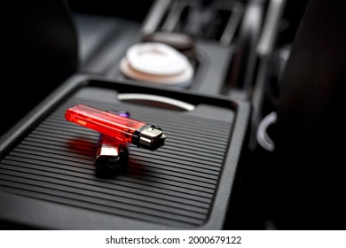 Cigarette Lighter Red In The Car