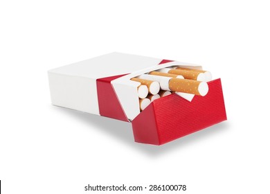 Cigarette, Cigarette Pack, Isolated.