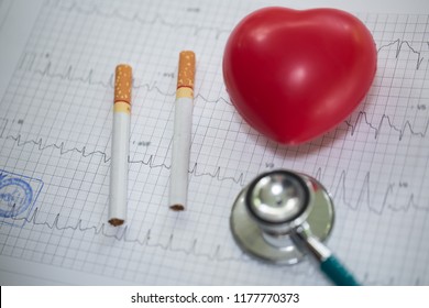 Cigarette Smoking Causes Heart Disease Stock Photo 1177770373 