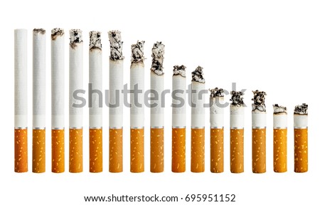 Cigarettes  Isolated on white