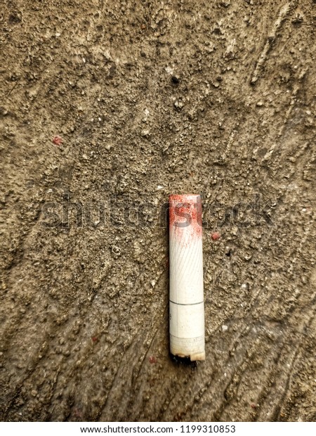 Cigarettes Lipstick On Floor Stock Photo (Edit Now) 1199310853