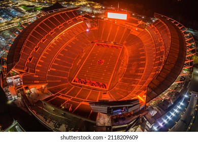 Cincinnati, Ohio, USA - 01-31-2022

"Super Bowl Glow at Paul Brown Stadium"

Paul Brown Stadium is glowing orange and the Cincinnati Bengals are going to the Super Bowl.