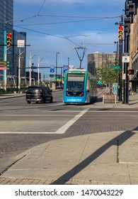 Cincinnati, Ohio / USA - April 22, 2019:  The Cincinnati Bell Connector. Streetcar System In Cincinnati, Ohio.