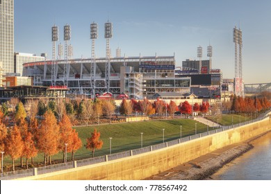 CINCINNATI, OHIO/UNITED STATES- DECEMBER 19, 2017:The Great American Ballpark In [Cincinnati]