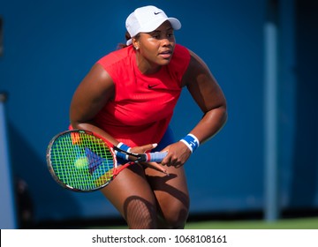 CINCINNATI, UNITED STATES - AUGUST 15 : Taylor Townsend Of The United States At The 2017 Western & Southern Open WTA Premier 5 Tennis Tournament