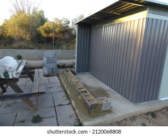 Cinder Block Garden Shed Bar Construction