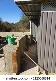 Cinder Block Garden Shed Bar Construction