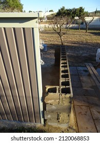 Cinder Block Garden Shed Bar Construction