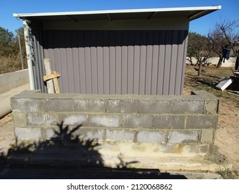 Cinder Block Garden Shed Bar Construction