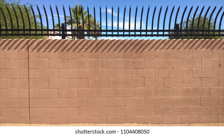 Cinder Block Wall With Anti-Climb