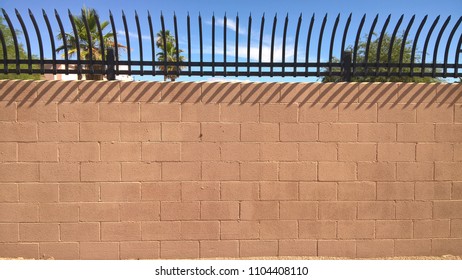 Cinder Block Wall With Anti-Climb