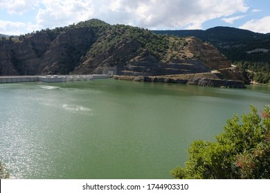 Cindere Dam Lake On Menderes River In Early Summer